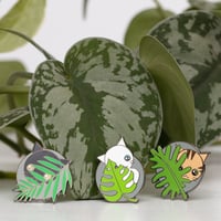 Image 2 of Cats & Plants Enamel Pins