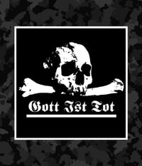 Gott Ist Tot / God Is Dead / 4x4 Woven Patch / White Border 