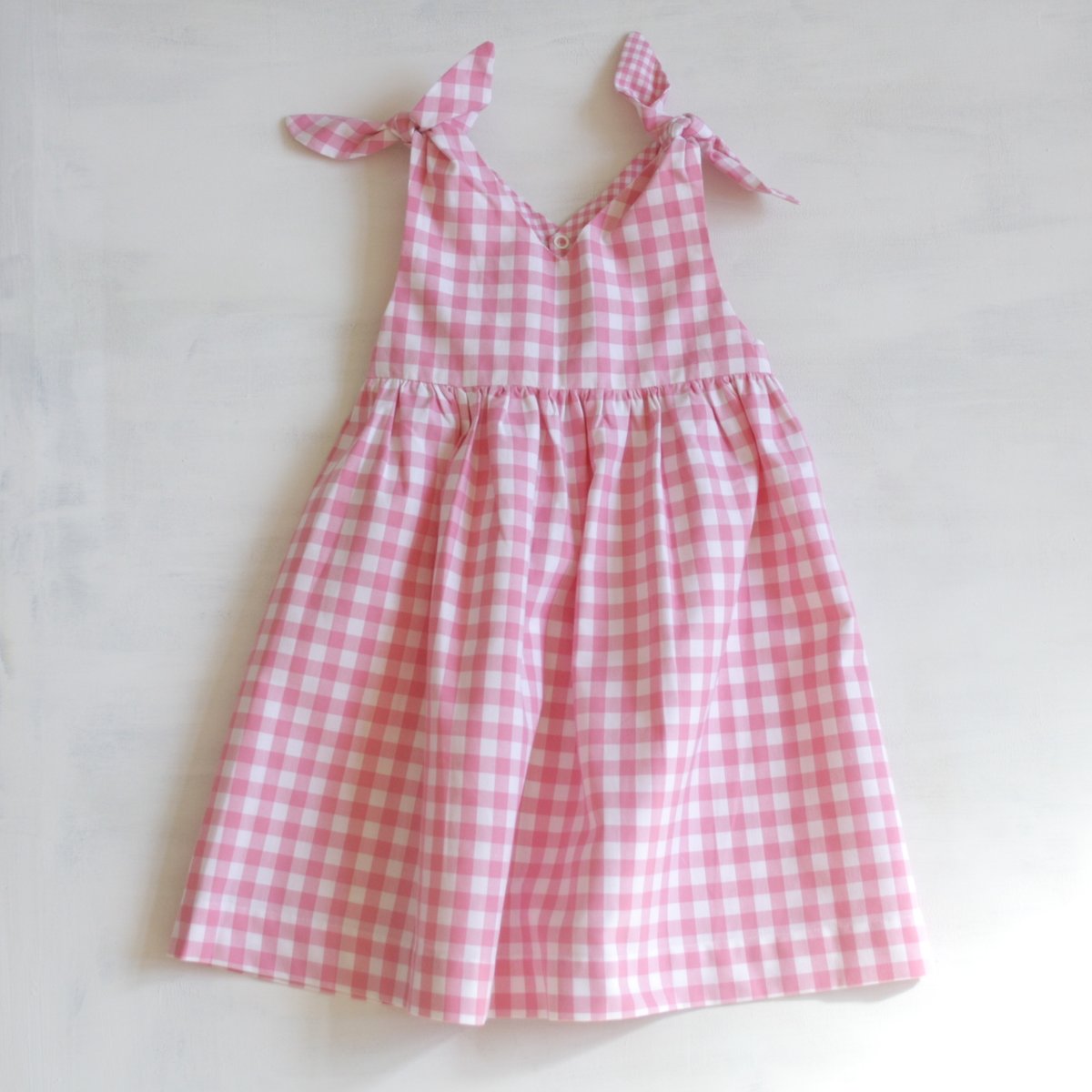 Rabbit Dress-pink check | robe of feathers