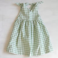 Rabbit Dress-green/white check