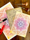 Yellow Mandala Lino Print