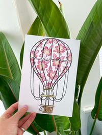 Image 4 of Hot Air Balloon Lino Print
