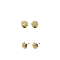 Diamond stud 14kt~Champagne diamond