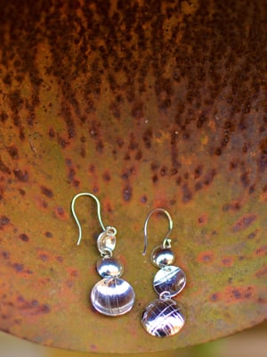 Image of Disco parabolica - Silver Disc Earrings