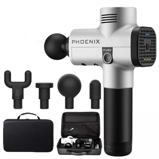 Phoenix Silver Colour Massage Gun With Bag
