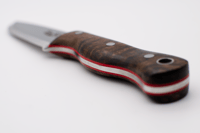Image 5 of Walnut bushcraft knife with matching sheath and firesteel
