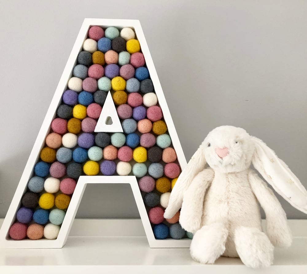 Image of Felt Ball Freestanding Letters 30cm tall