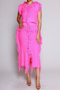 Image 1 of BARBIE GIRL FRINGE MIDI SKIRT SET 