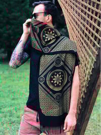 Image 4 of ETERNAL SERIES PASHMINA TURKISH COTTON SHAWL SACRED GEOMETRY