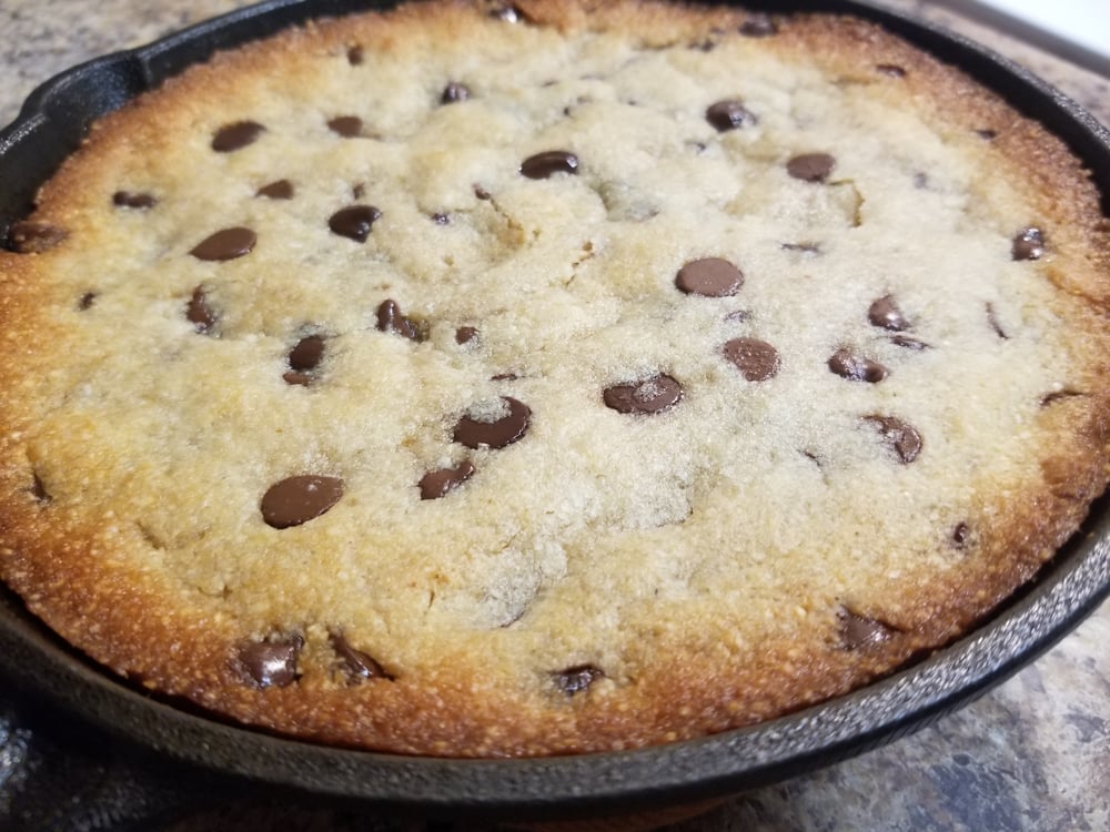Image of Keto Chocolate Chip Skillet Cookie