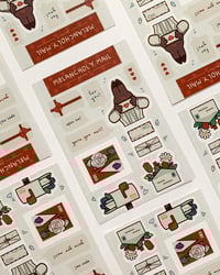 Image 1 of melancholy mail sticker sheet