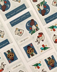 Image 1 of somebunny loves you sticker sheet