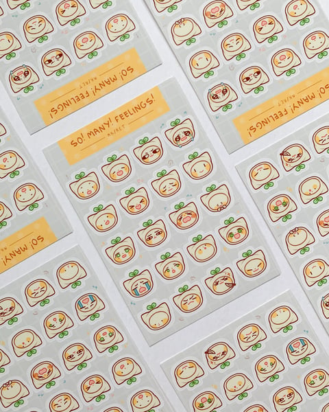 Image of jisunnie expression sticker sheet