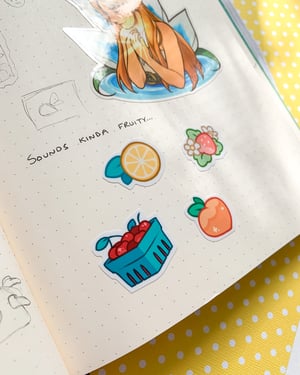 Image of peachy keen sticker sheet