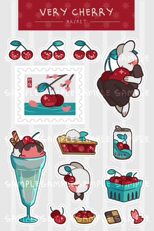 Image of very cherry sticker sheet