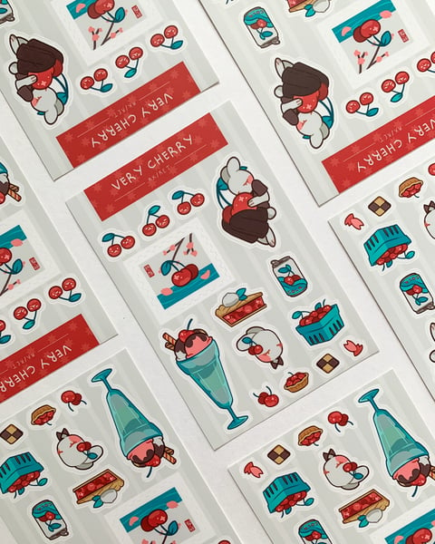 Image of very cherry sticker sheet