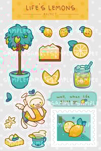 Image 3 of life's lemons sticker sheet