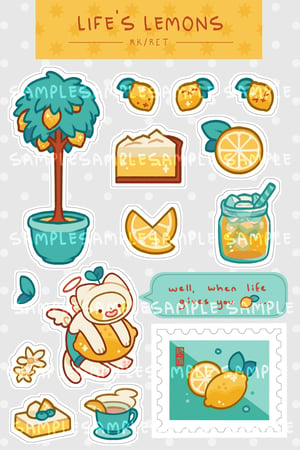 Image of life's lemons sticker sheet