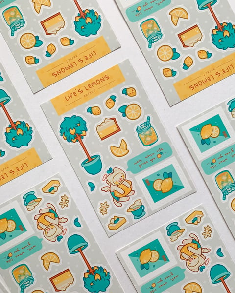 Image of life's lemons sticker sheet