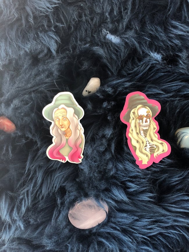 Dead Mushroom Witch Sticker