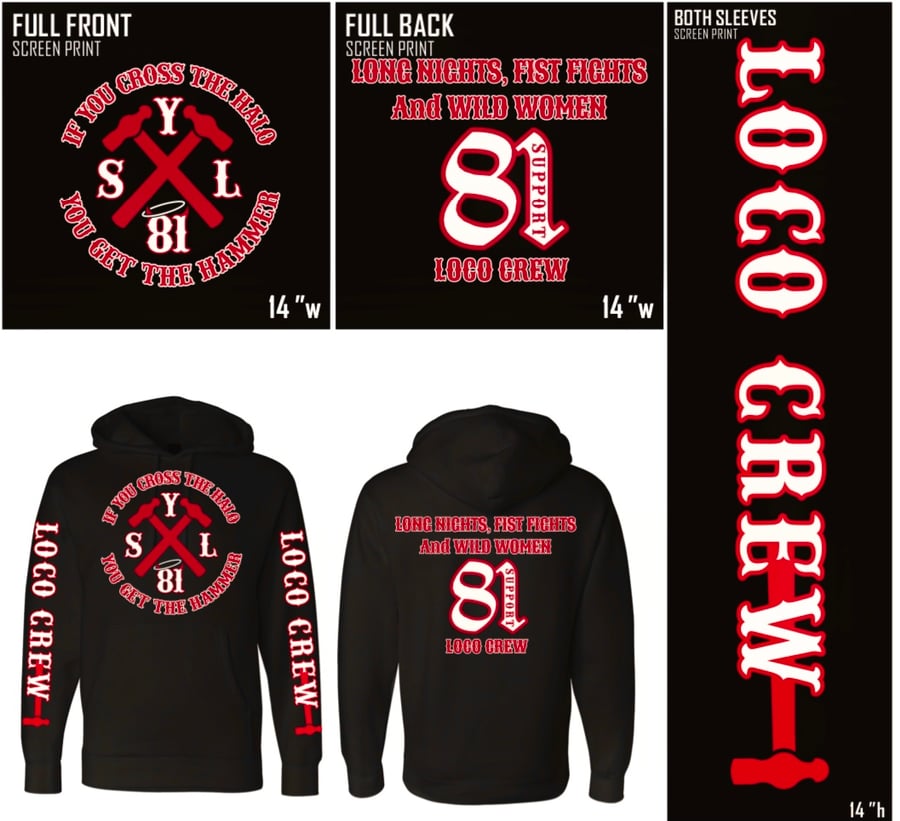 Image of Crossed Hammers (GO HARD) Pull-Over Hoodie 