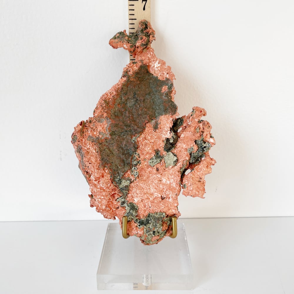 Image of Native Copper no.101 + Lucite and Brass Stand