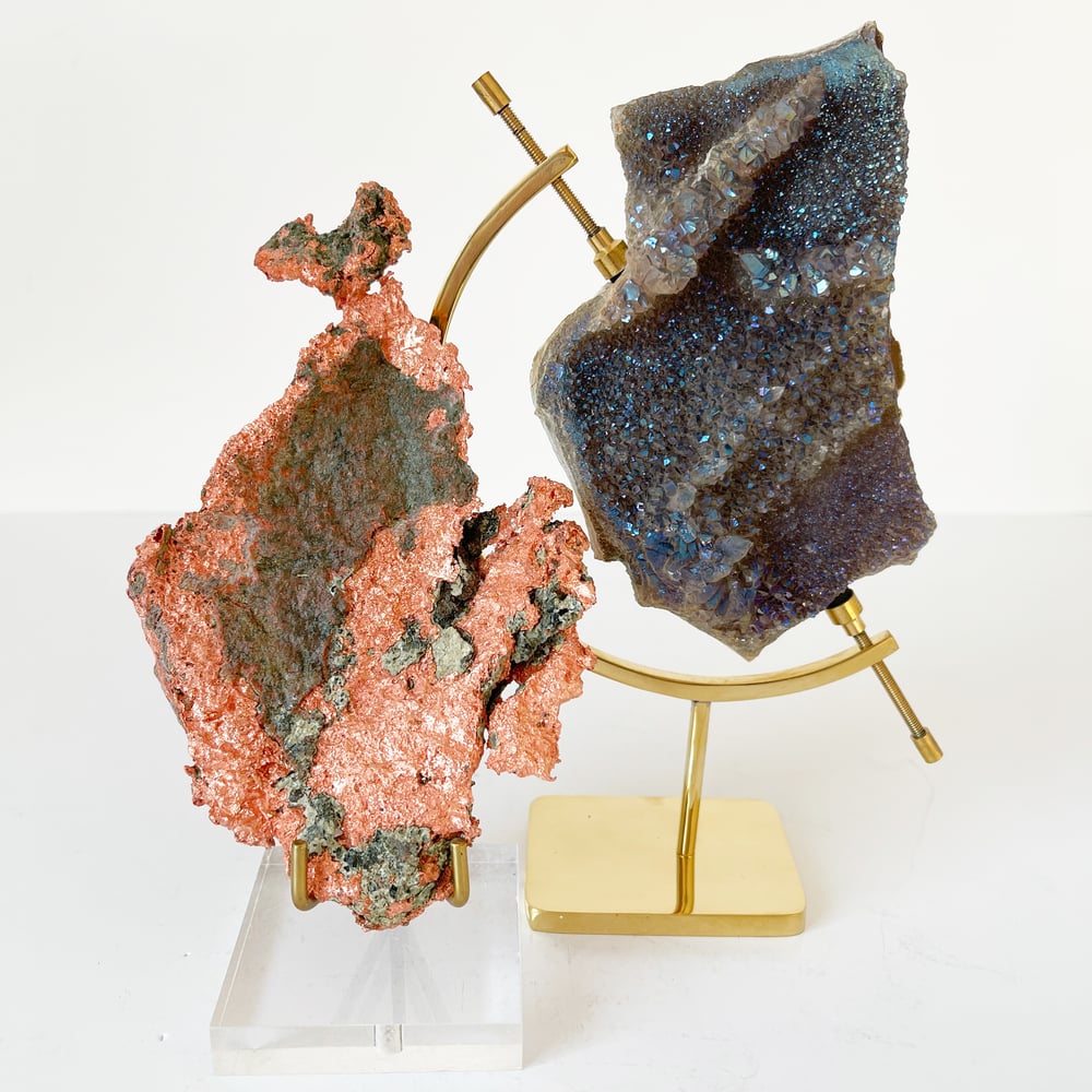 Image of Native Copper no.101 + Lucite and Brass Stand