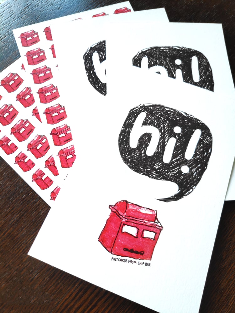 Image of Red the Chatty Letterbox Postcards