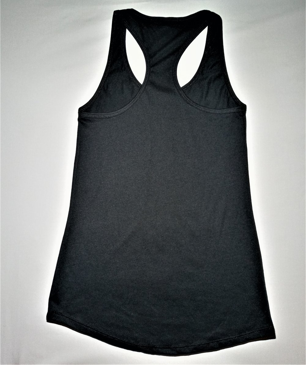 Ladies Black Italian Perfection Racerback Tank Top