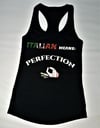 Ladies Black Italian Perfection Racerback Tank Top