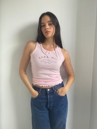 Image 1 of 🌸Cara Mia Morticia Tank top in Pink RESTOCK 🌸pre order 