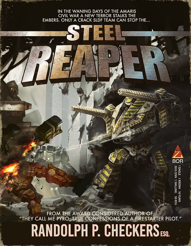 Image of Steel Reaper 8.5"x 11.5" matte card print. 