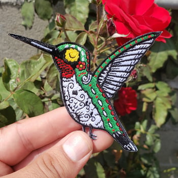 Iron on Patch - Hummingbird