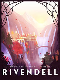 Image 1 of Lord of the Rings Tolkien Travel Destination Prints