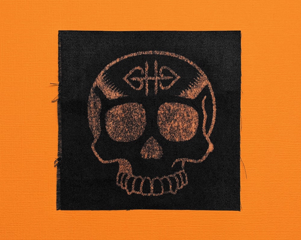 Image of SKULL Bleached Canvas Patch