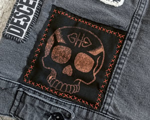 Image of SKULL Bleached Canvas Patch