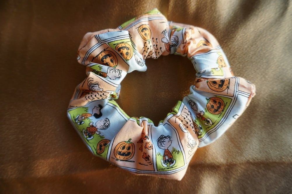 Image of Halloween Comic Strip Scrunchie 