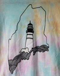 Image 2 of Maine Lighthouse Tie-Dye Tee