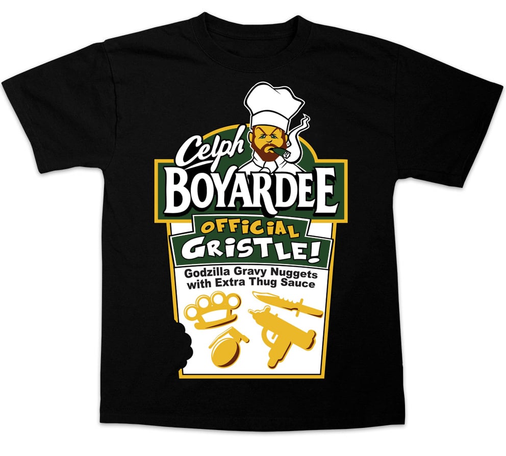 Demigodz Store — Celph Boyardee: Official Gristle T-Shirt - Black Tee