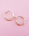 Gold Melted Creole Hoops