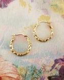 Gold Melted Creole Hoops