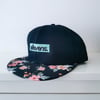 Floral peak snapback cap