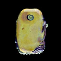 Image 2 of XXXL Purple & Green Dragon - Handmade Lampwork Glass Sculpture Bead