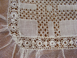 Victorian Handkerchief France Handmade Belgian Lace #2