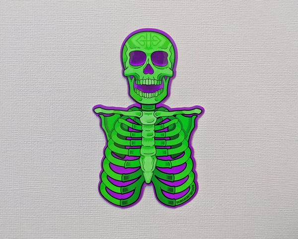 Image of MARDIS GRAS Skeleton Sticker