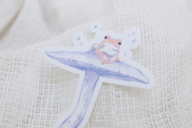 Little Foggie on Mushroom Sticker
