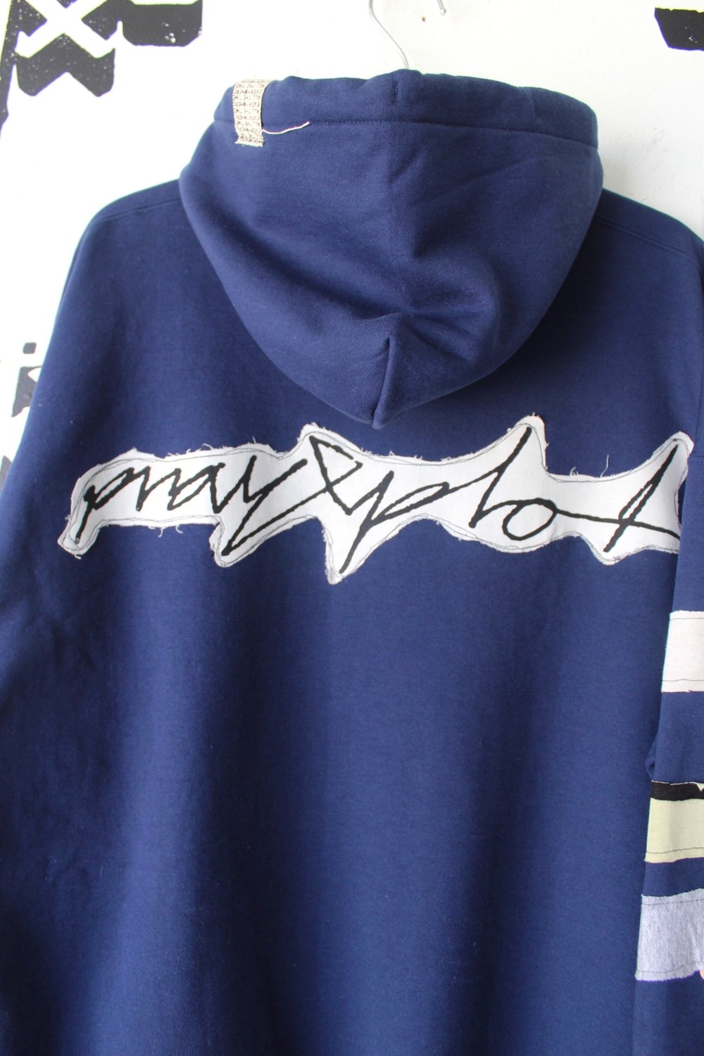 pieces and parts hoodie in navy 