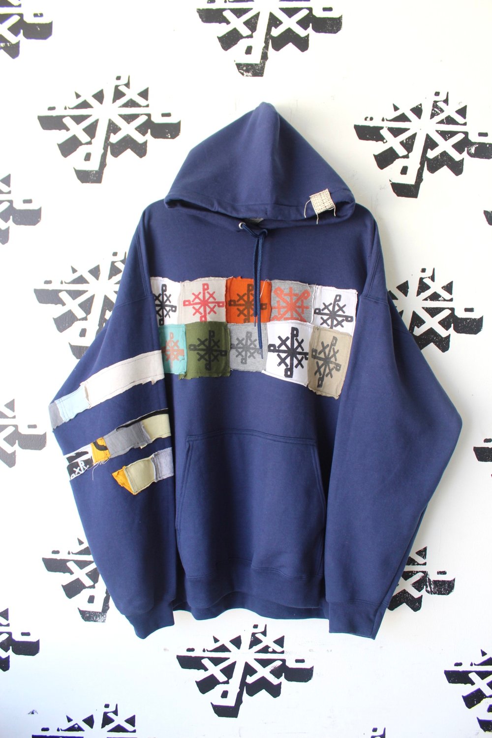 pieces and parts hoodie in navy 