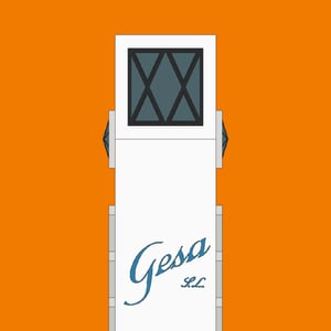 Gasolinera Gesa (fondo color)