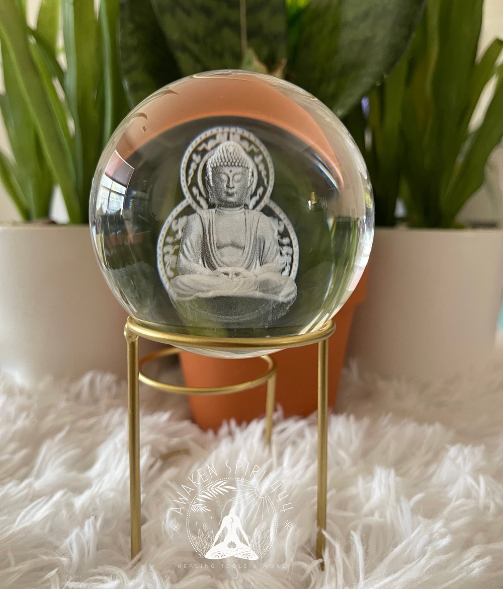 Image of Buddha Glass Sphere  